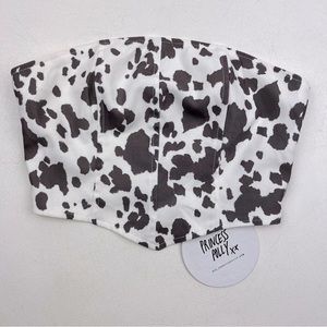 Princess Polly Coby Top Brown / White Corset Crop Style